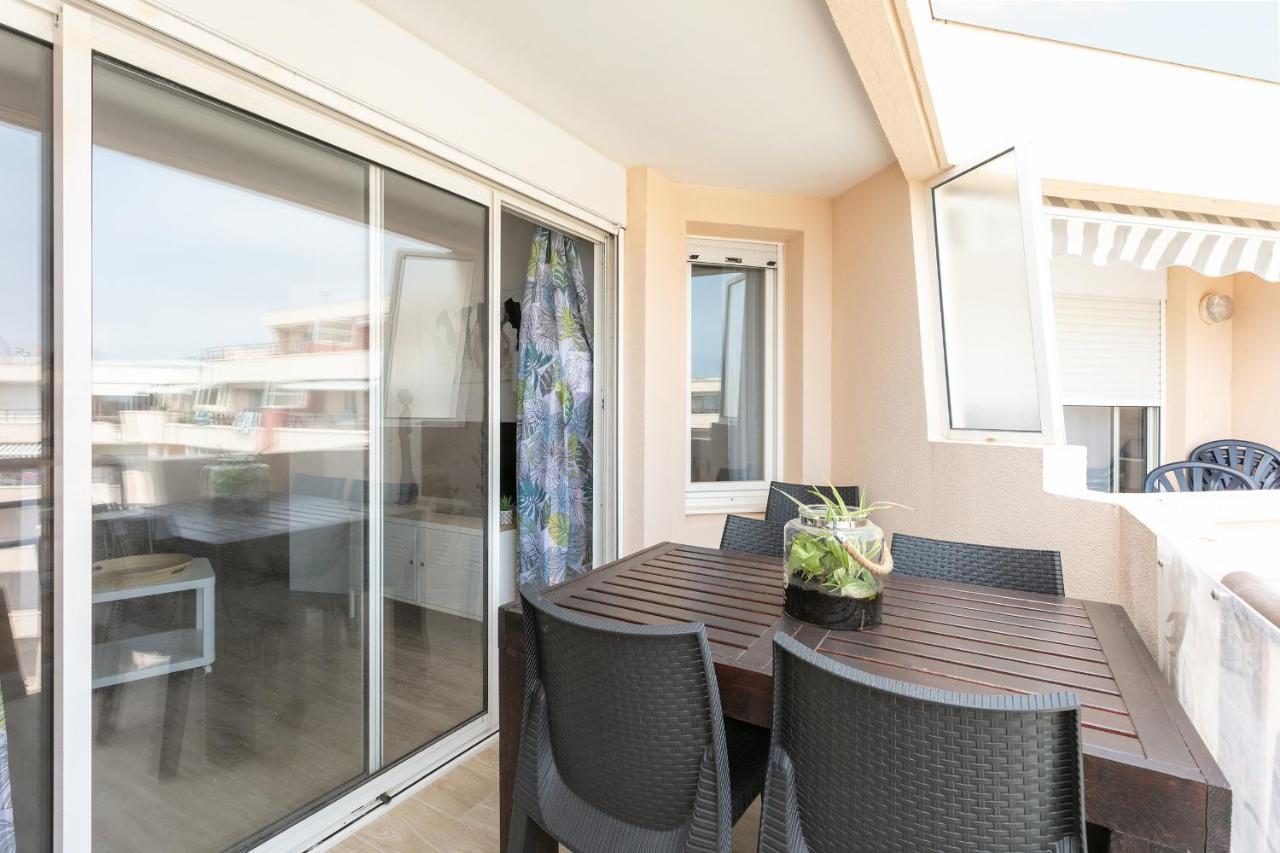 Appartement T3 Terrasse Vue Sur Mer, Piscine, Parking, Wifi Et Clim Sete Luaran gambar