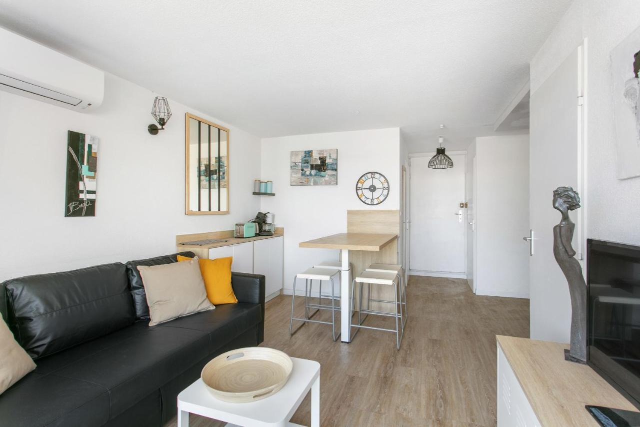 Appartement T3 Terrasse Vue Sur Mer, Piscine, Parking, Wifi Et Clim Sete Luaran gambar