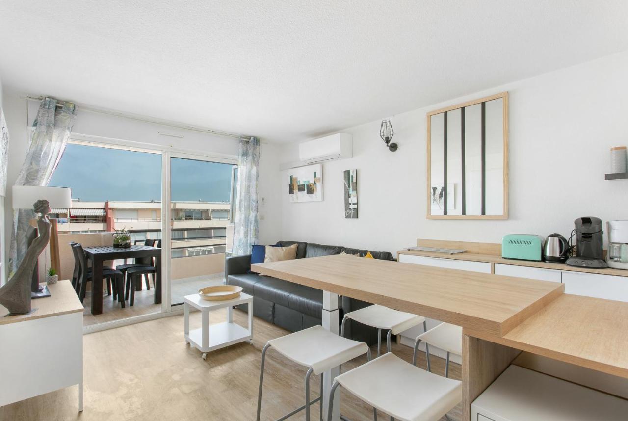 Appartement T3 Terrasse Vue Sur Mer, Piscine, Parking, Wifi Et Clim Sete Luaran gambar